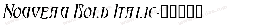 Nouveau Bold Italic字体转换